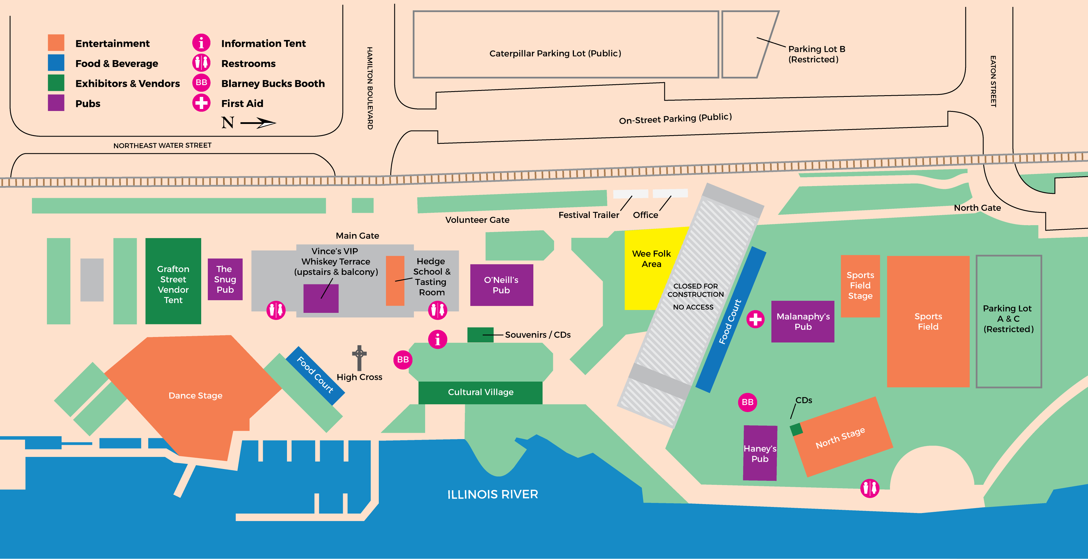 Festival Map Peoria Irish Fest